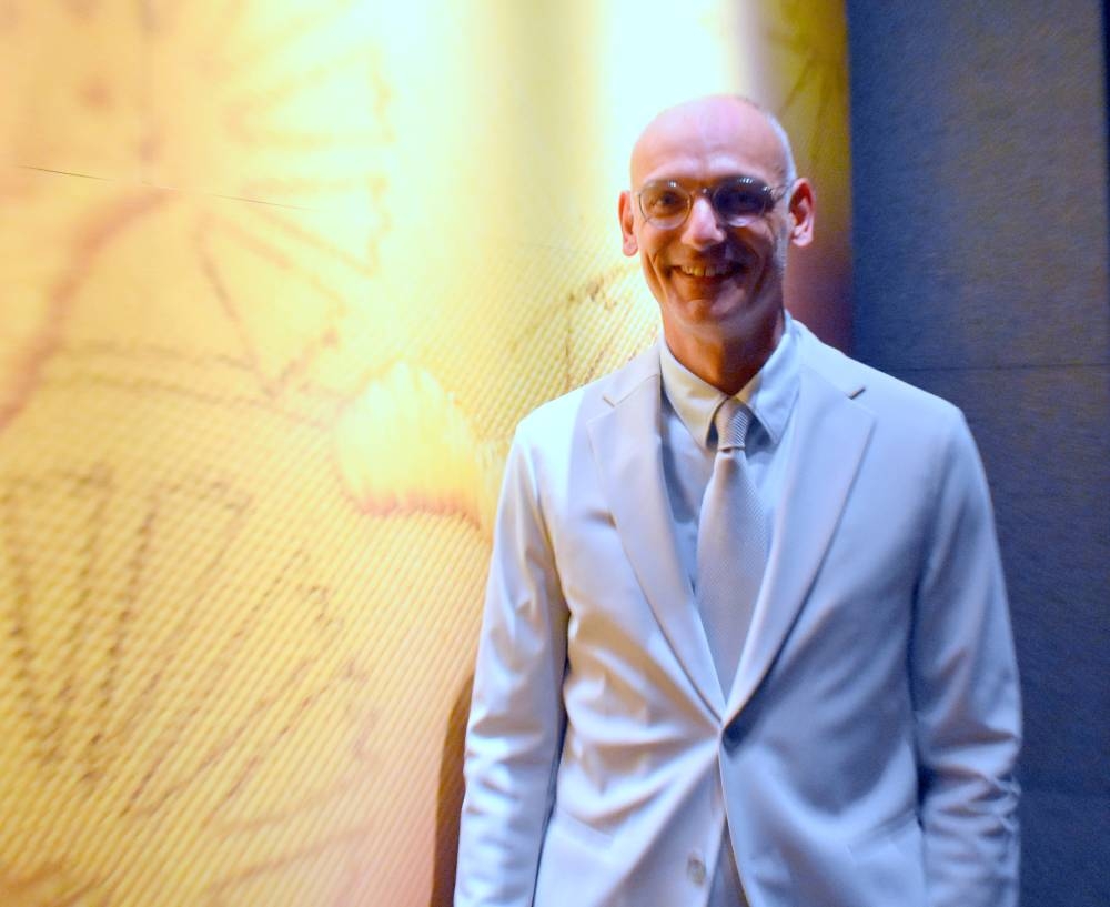 Nicholas Godley is one of the creators of spider silk who meticulously crafted all four finished textiles being showcased at the exhibition.