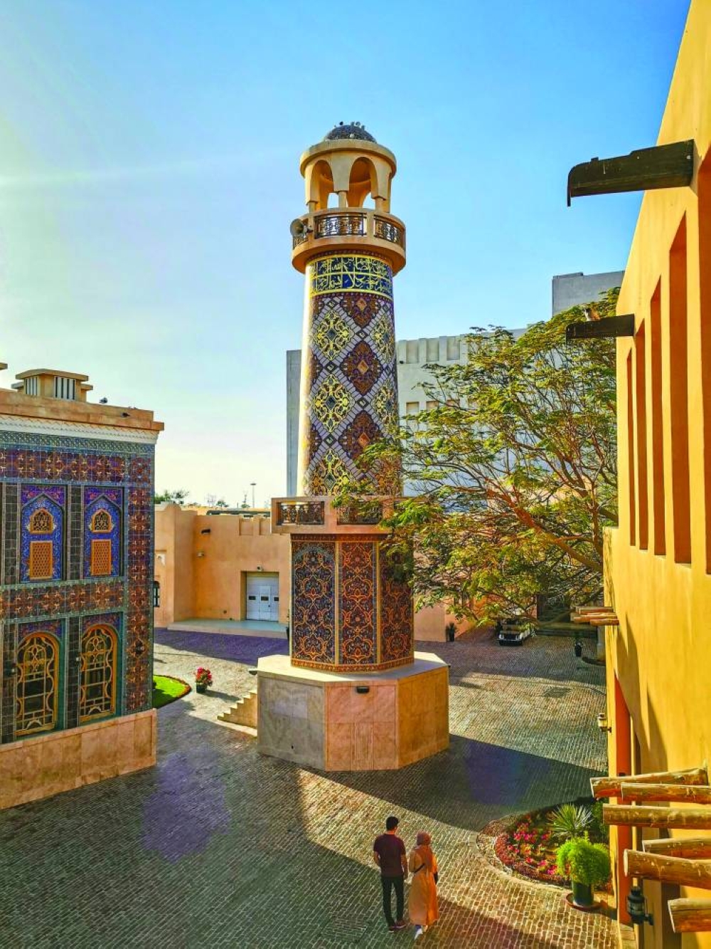 Visit Qatar highlights popular tourist destinations such as iconic mosques.  