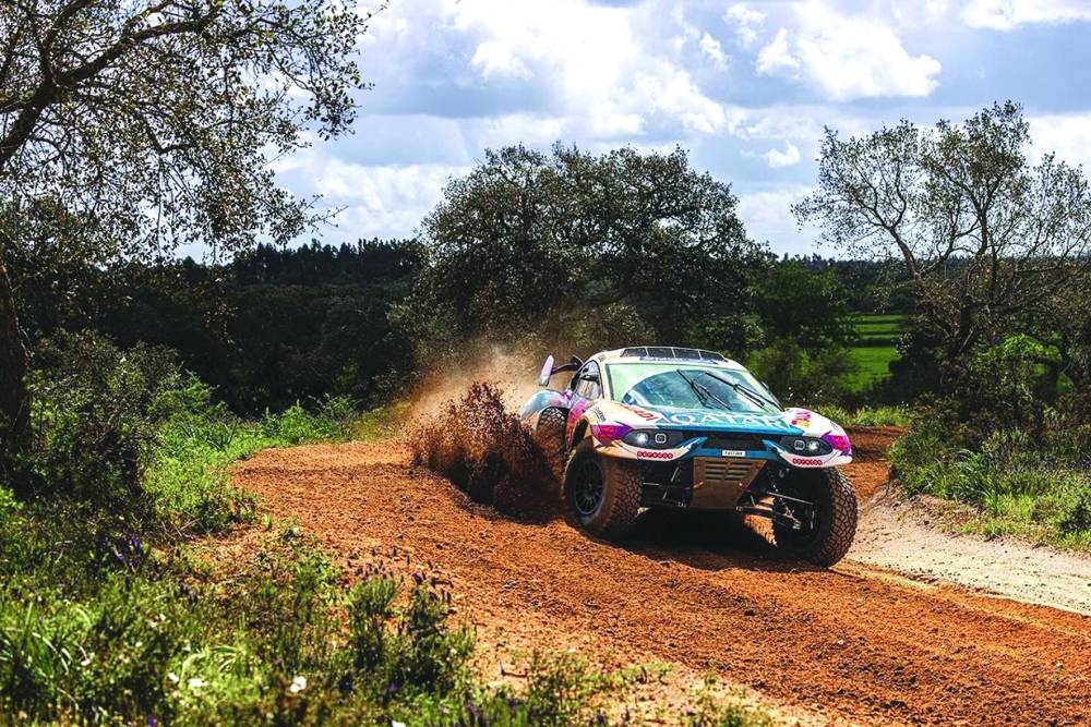 
Qatar’s Nasser al-Attiyah in action during a test round for the Rally-Raid Portugal, the third round of the FIA World Rally-Raid Championship (W2RC). 
