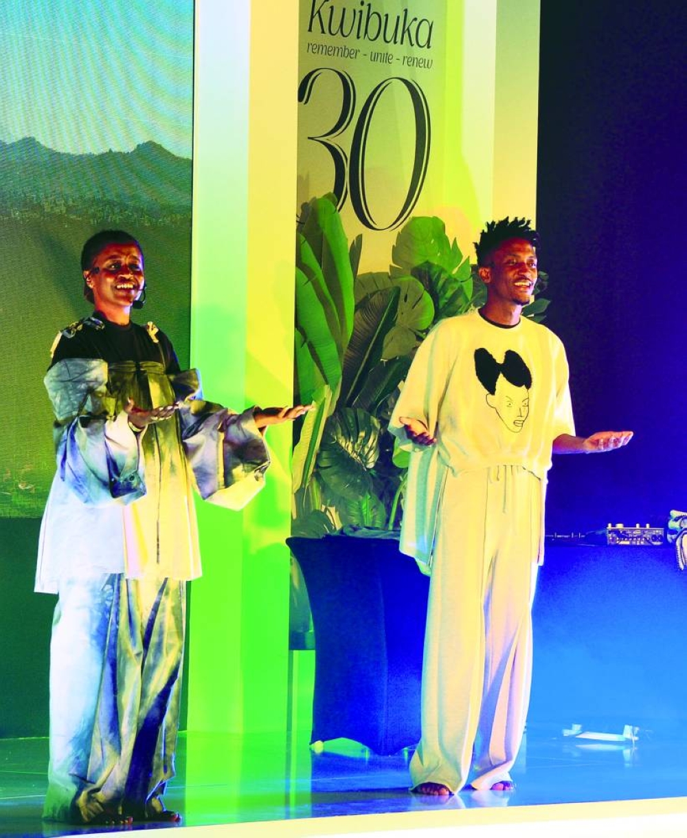 Malaika Uwamahoro (left) and her team performing at the event. PICTURE: Shaji Kayamkulam
