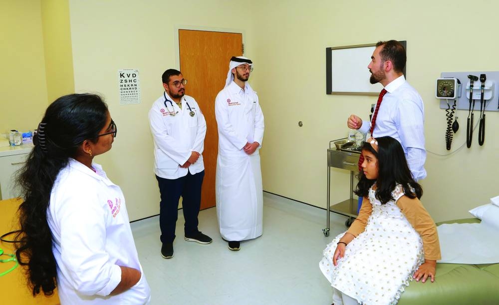 Medical students learn core physicianship skills for children during the event.