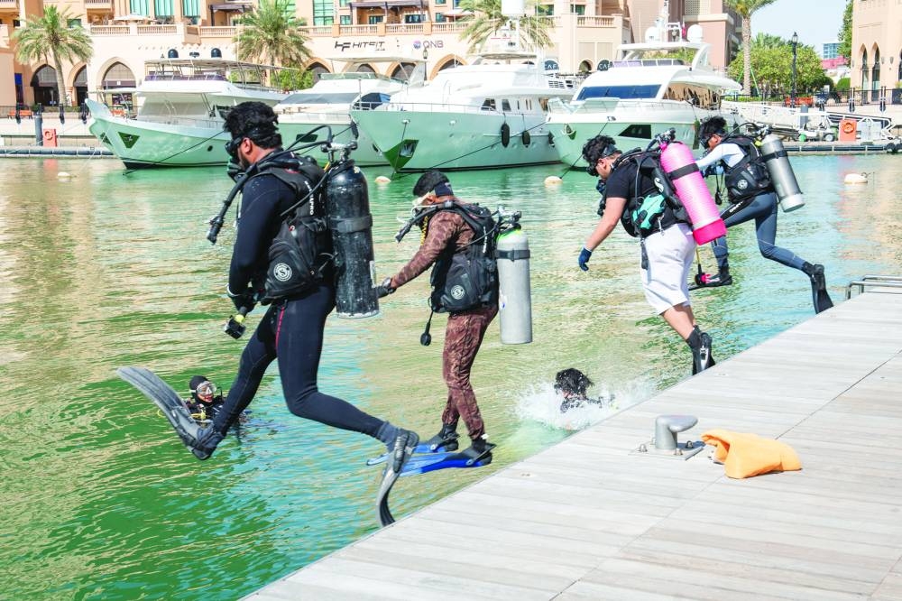 Professional divers extracted more than two tonnes of plastic and metal waste from Porto Arabia’s seabed.
