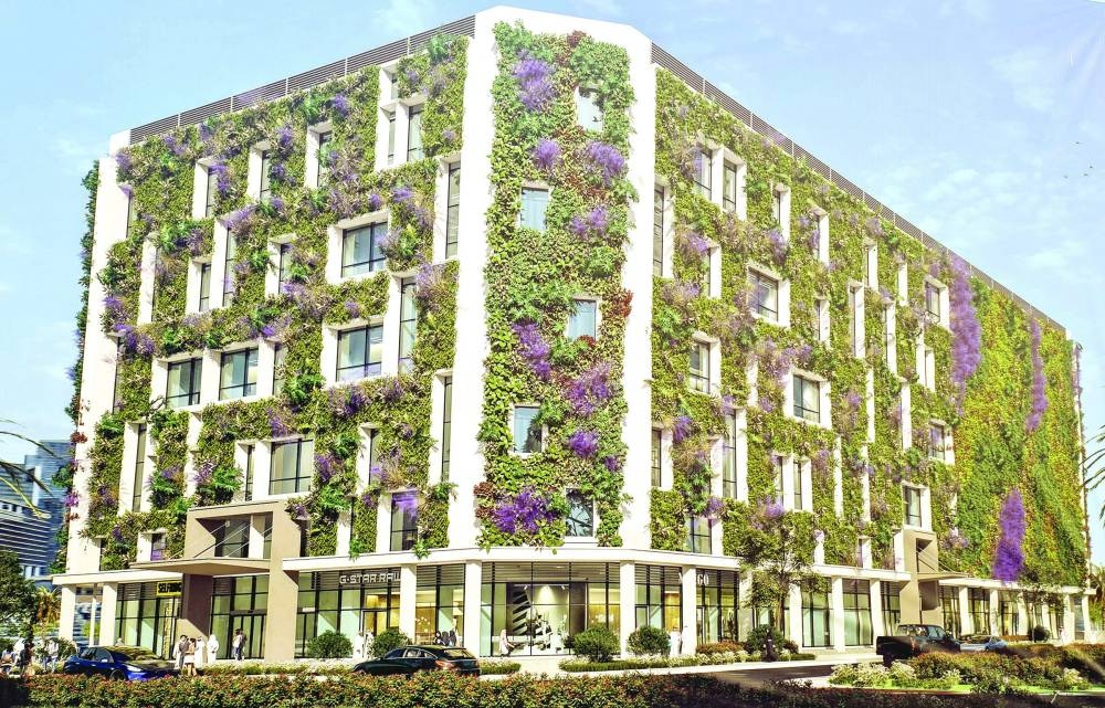 Artist's impression of the exterior of the upcoming smart automated parking facility.