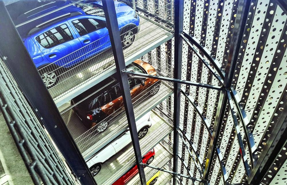 Artist's impression of an interior view of the multi-storey smart automated parking facility