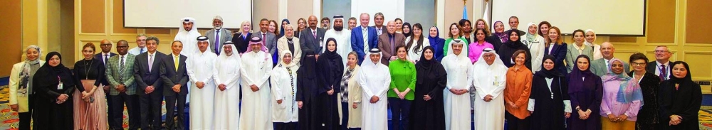 Participants at the workshop in which officials of Qatar's MoPH and WHO discussed developing the Country Cooperation Strategy 2024-2030.
