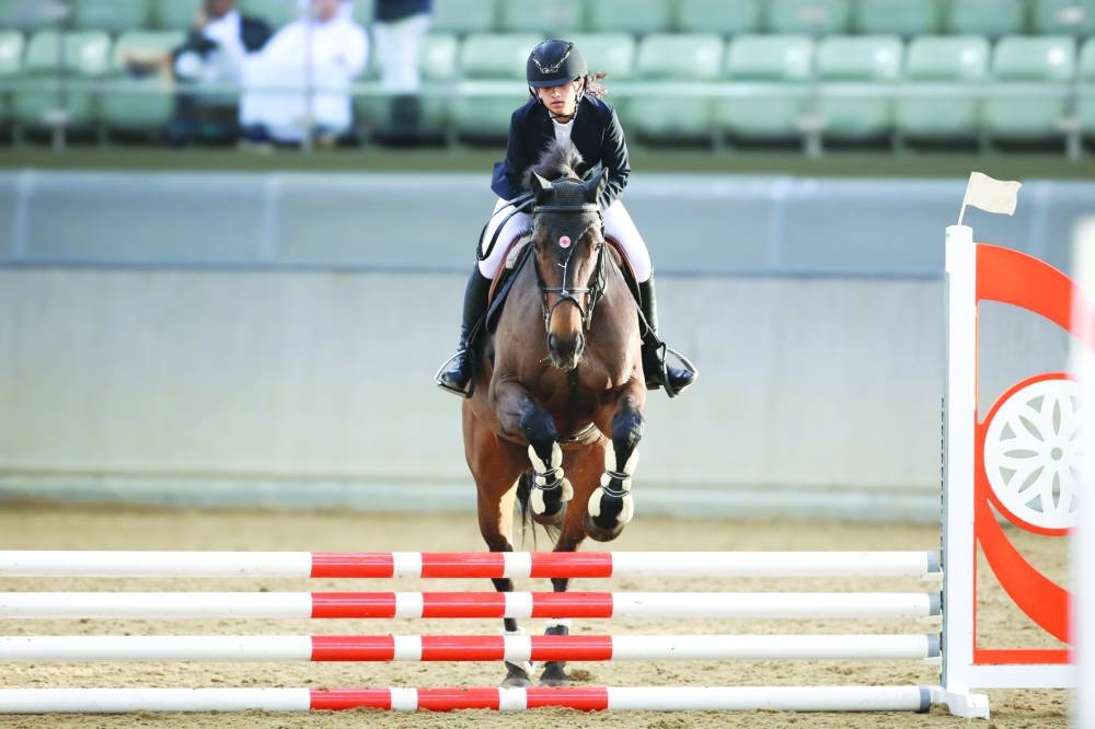 
Fatima Bader al-Darwish emerged winner in the Intro 60cm class. 