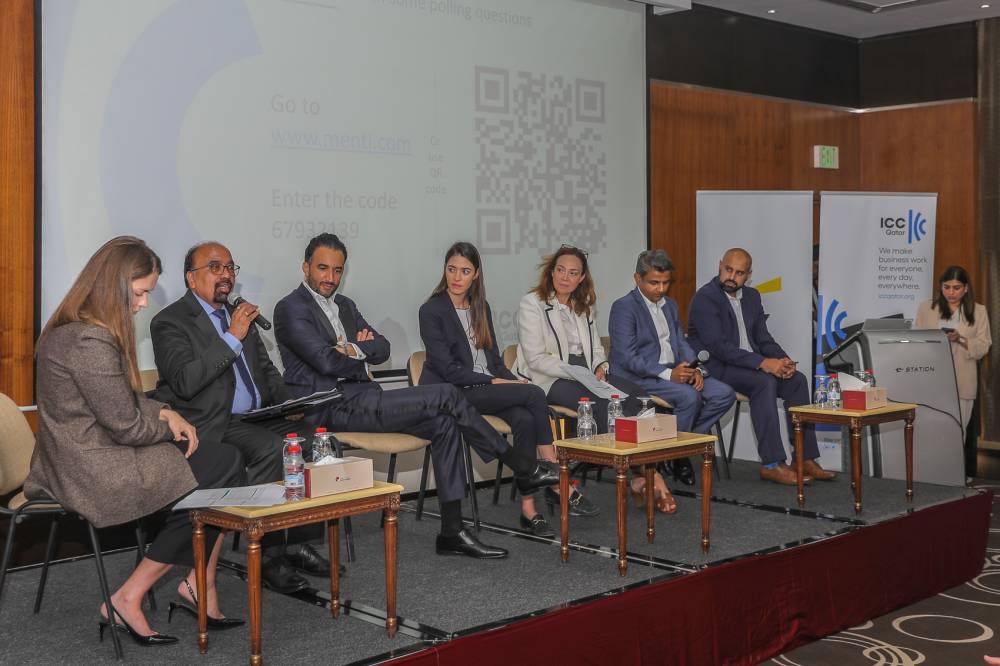 The panel of experts during the ICC Qatar, EY event.