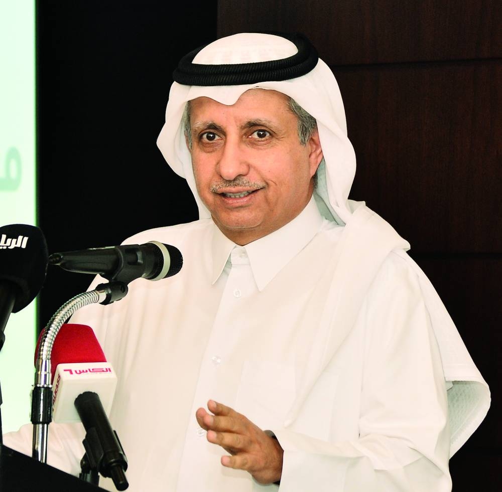 Sheikh Dr Khalid bin Jabor al-Thani addressing the gathering.