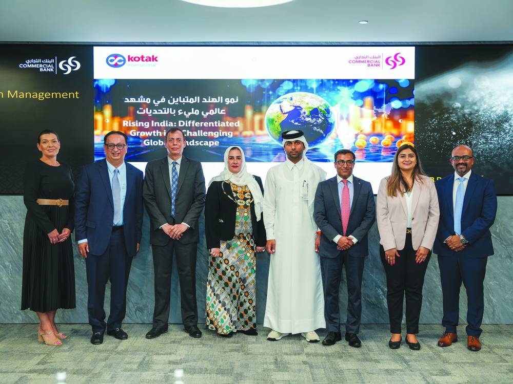 Shahnawaz Rashid (second left) with Nitin Jain and senior Commercial Bank and Kotak International executives.
