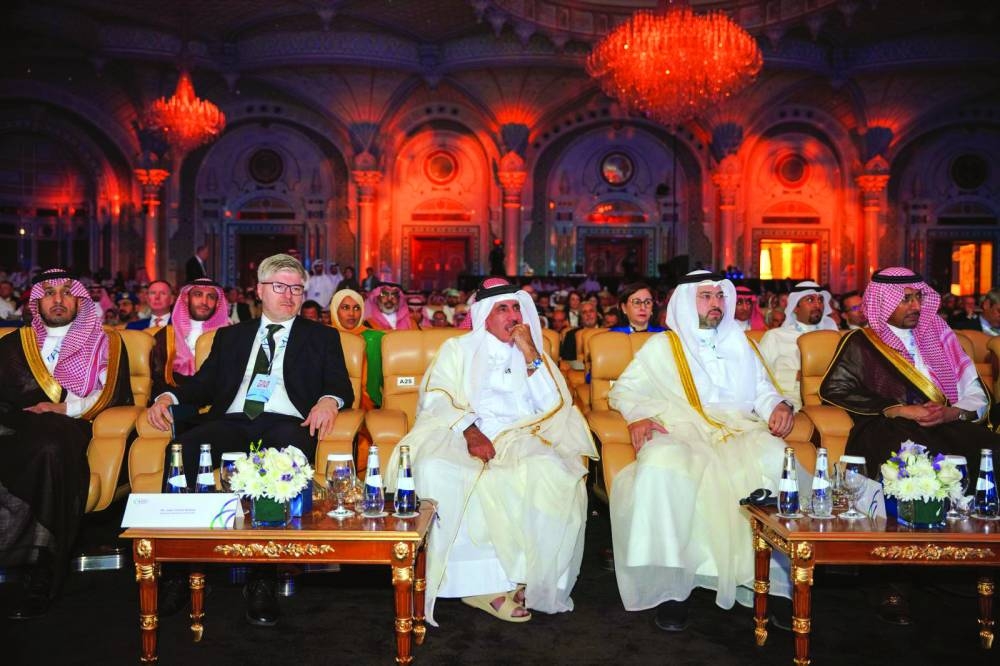 HE the Minister of Transport Jassim Saif Ahmed al-Sulaiti at the forum.