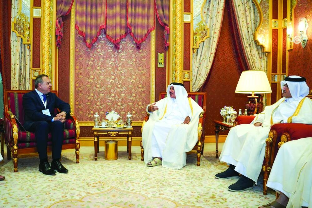 HE the Minister of Transport Jassim Saif Ahmed al-Sulaiti meeting ACI World's director general and CEO Luis Felipe de Oliveira