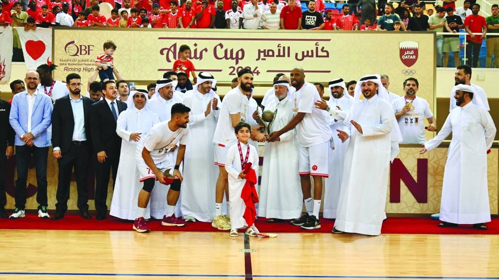 Al Arabi defeated Al Sadd 88 – 77 in a well-contested final to win the Amir Cup basketball at the Al Gharafa Sports Club court on Thursday. Al Arabi's Mustafa Husein Ali Ahmed Rashed was declared MVP of the match for his match-high 27 points, collecting three rebounds and three assists. Mohamed Hussein scored 19 and Christopher Singleton Jr making 13 points. With the victory Al Arabi, having already clinched the Qatar Cup and Qatar basketball League, completed a hat-trick of titles. Moustafa Fouda and Robert Eugene Jr scored 22 and 16 points respectively for Al Sadd. HE First Vice-President of the Qatar Olympic Committee Mohamed Yousef al-Mana crowned the winners.