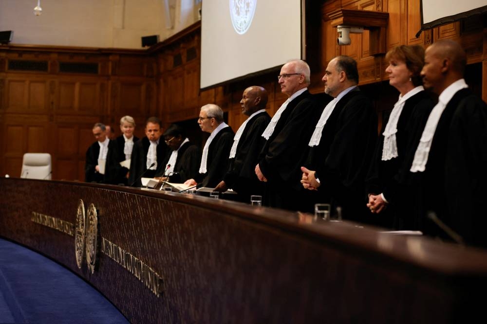 Judge Nawaf Salam, president of the International Court of Justice (ICJ) presides over the International Court of Justice (ICJ), during a ruling on South Africa's request to order a halt to Israel's Rafah offensive in Gaza. REUTERS