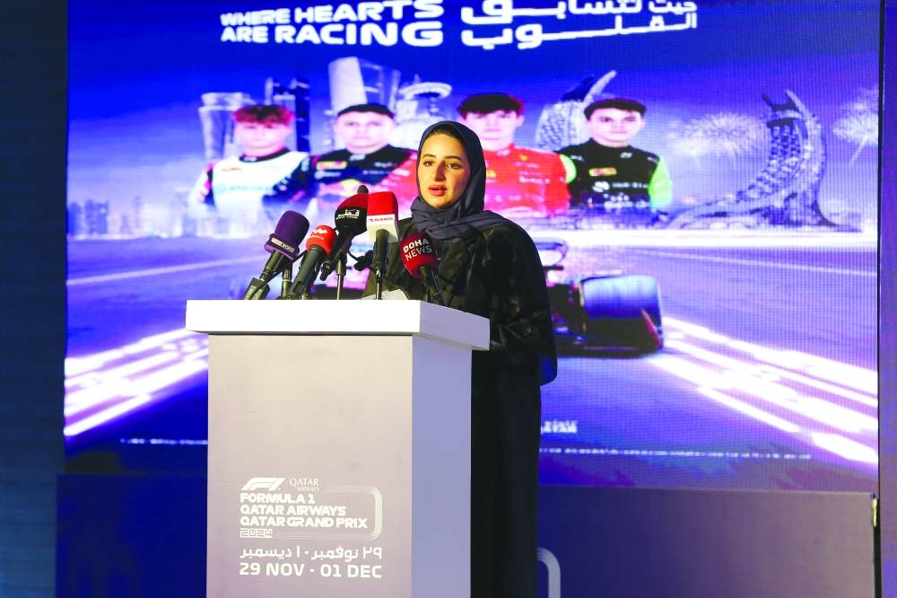 Dr Buthaina al-Janahi, Head of Communication at Qatar Tourism speaks at the ceremony on Monday.