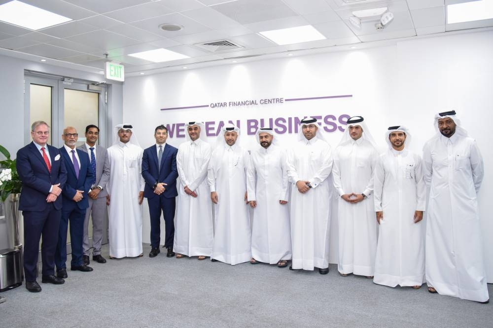 Masraf Al Rayan and QFC officials after signing the co-operation agreement. The strategic alliance reflects the commitment of both Masraf Al Rayan and the QFC to supporting innovation and growth of the fintech and digital assets sectors in Qatar and beyond.