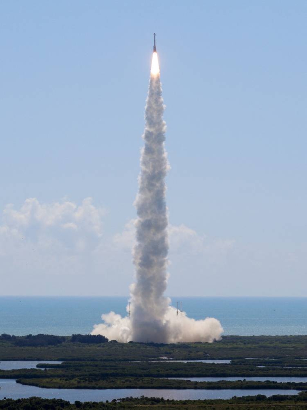 A United Launch Alliance Atlas V rocket carrying two astronauts aboard Boeing's Starliner-1 Crew Flight Test (CFT), is launched on a mission to the International Space Station, in Cape Canaveral, Florida, US on Wednesday. REUTERS