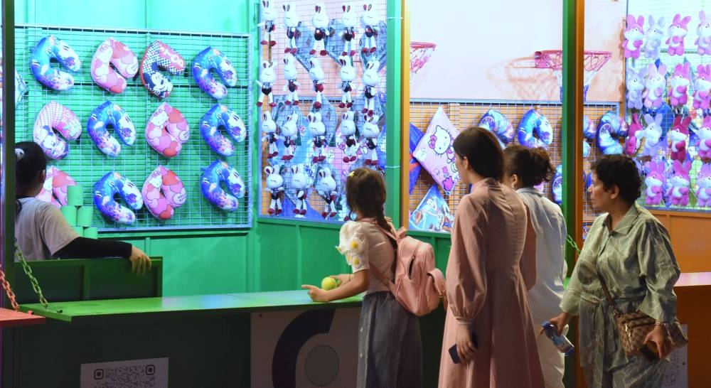 Children join games at Old Doha Port Sunday. PICTURE: Thajudheen.