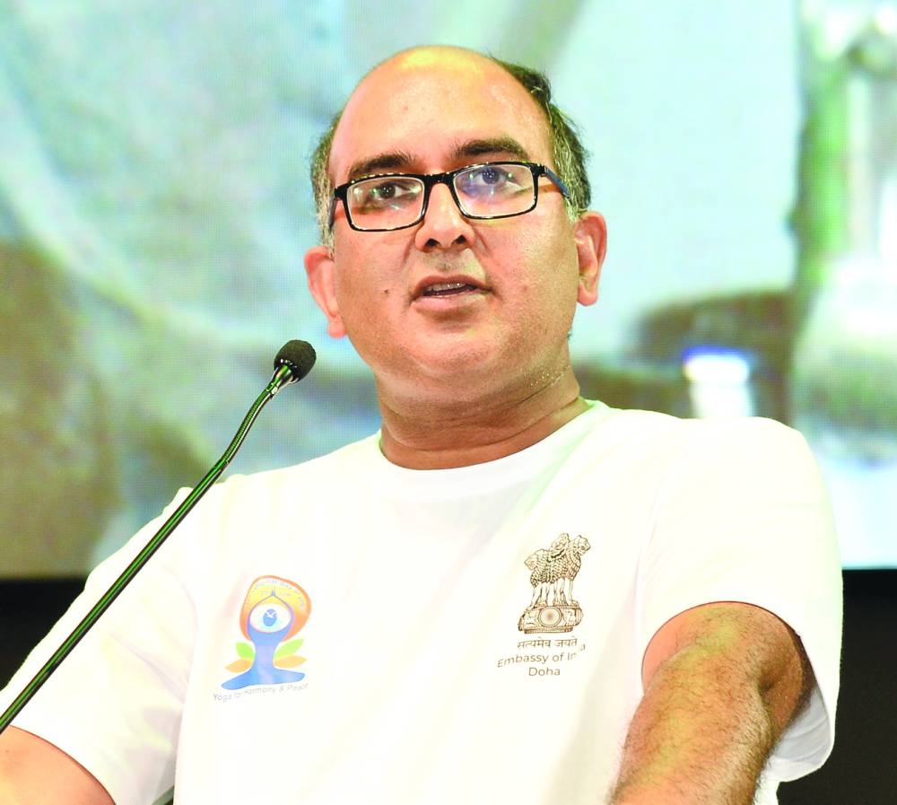 Indian ambassador Vipul addressing the gathering.