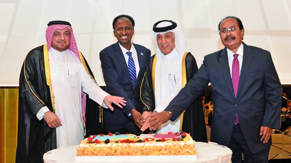 Cutting a ceremonial cake. PICTURE: Shaji Kayamkulam