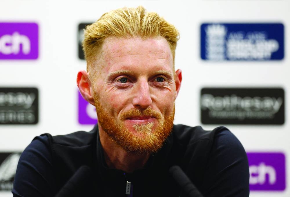 
England’s Ben Stokes during the press conference. (AFP) 