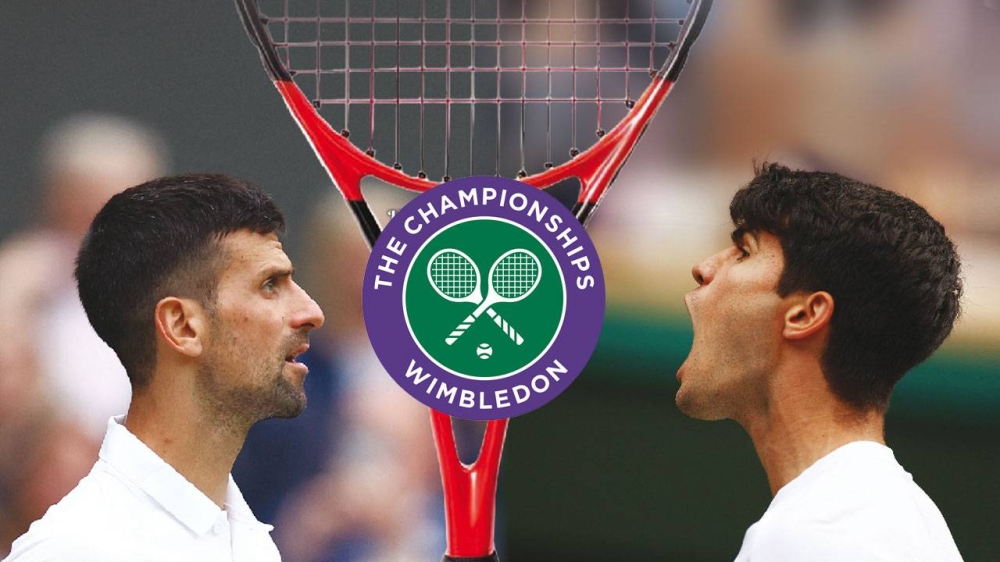 Novak Djokovic (left) and Carlos Alcaraz.