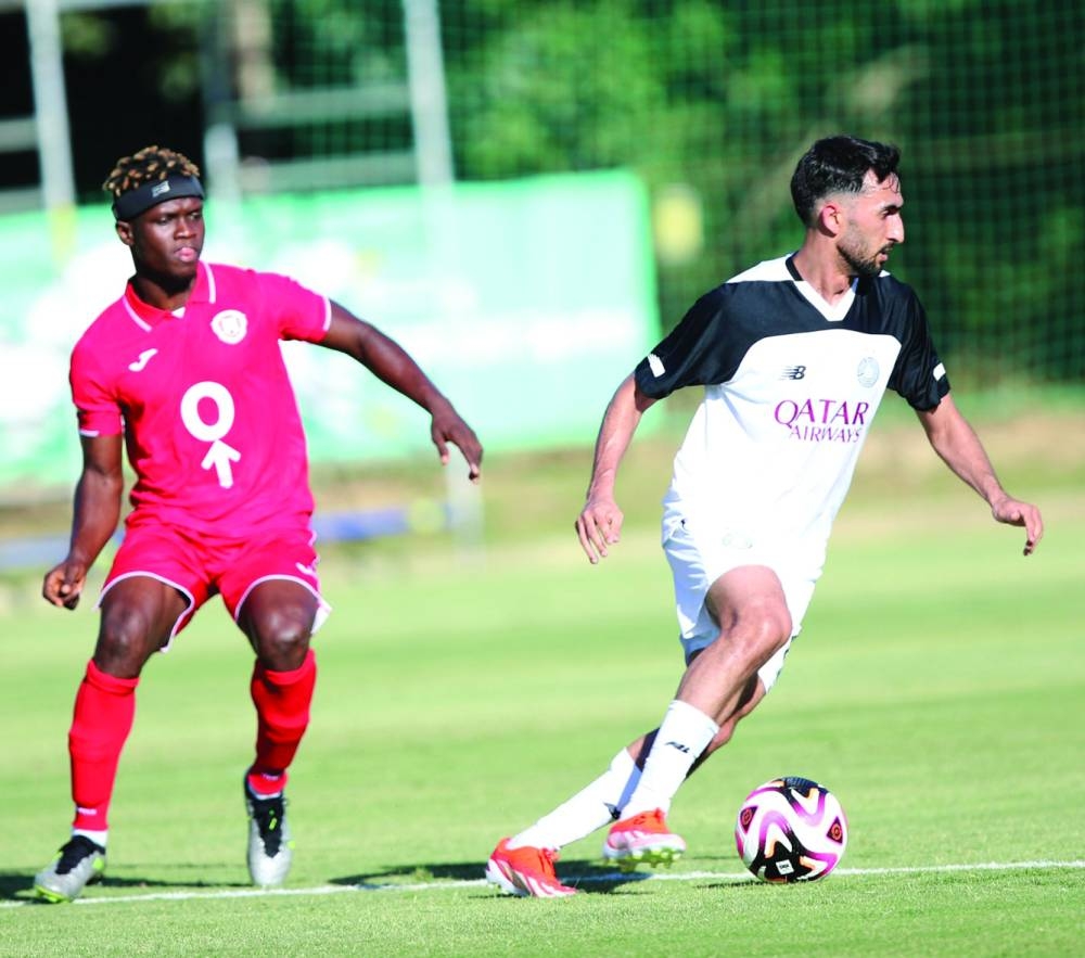 Action from Al Sadd and Manchester 62 of Gibraltar friendly match held in Malaga, Spain. 