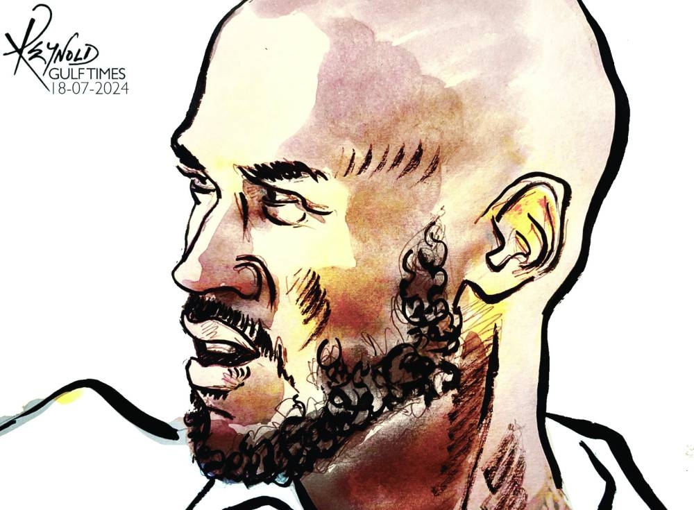 Kraigg Brathwaite. (Illustration by Reynold/Gulf Times)