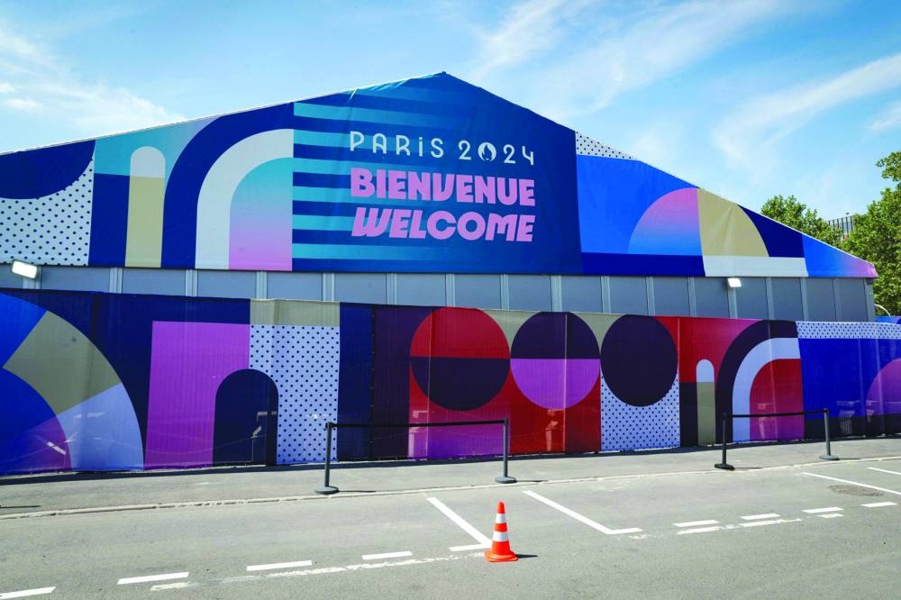 
This photograph shows the entrance of the athletes’ village for the Paris 2024 Olympics and Paralympics game, in Saint-Denis, north of Paris, yesterday, ahead of the opening ceremony. Eight days before the opening ceremony, the first team members to arrive were from Australia and Brazil. (AFP) 