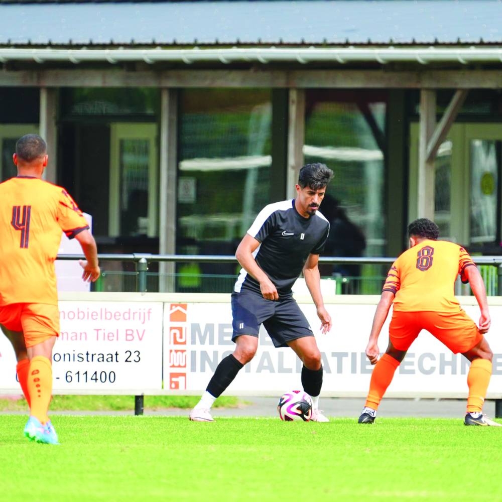 
Al Shamal’s Baghdad Bounedjah in action during the friendly match against Umm Salal. 