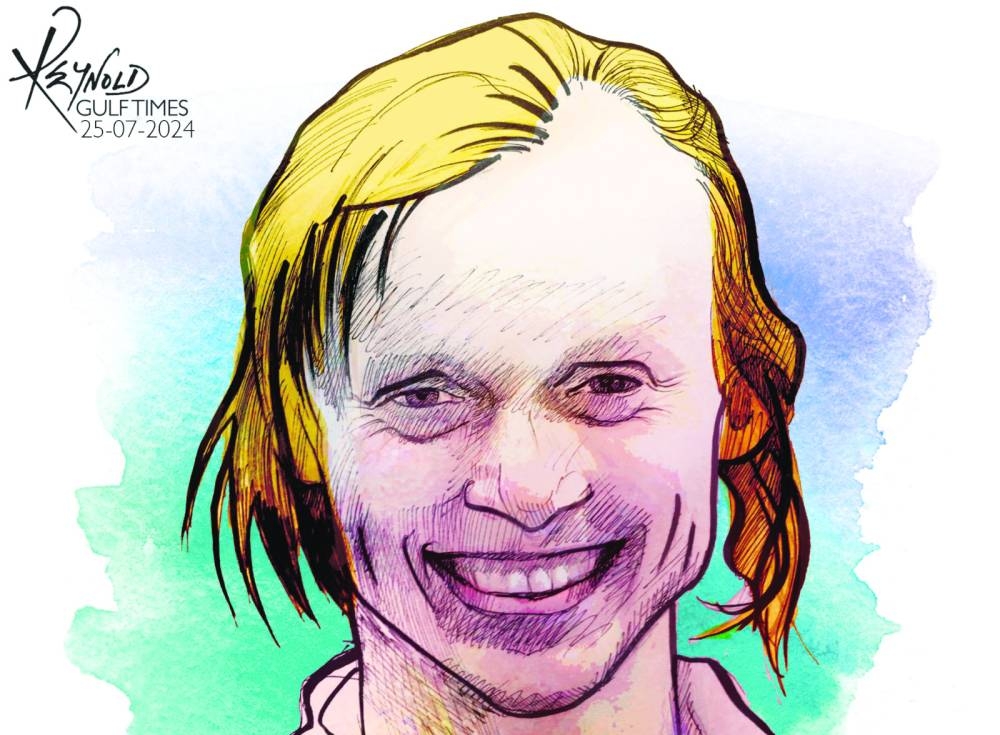 Katie Ledecky (Illustration by Reynold/Gulf Times)