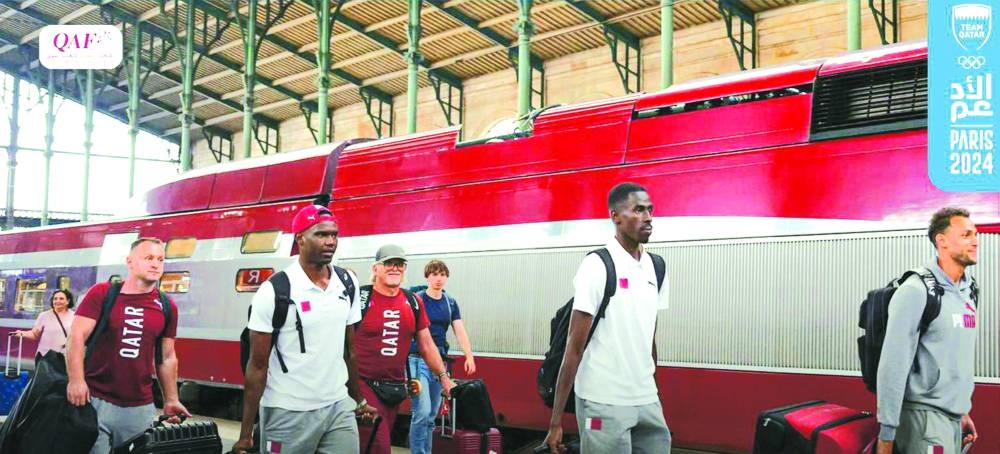 
Team Qatar athletes Bassem Hemeida, Ammar Ismail, Ismail Dawood and Shahd Mohamed arrive in Paris ahead of the 2024 Olympic Games. The track and field athletes aim to achieve significant milestones for Qatar as they join the Qatari contingent at the 
Olympic Games Village ahead of today’s opening ceremony, which will take place at River Seine in Paris. 