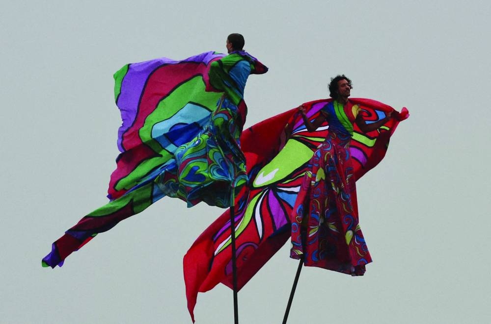 Performers are pictured near the river Seine during the opening ceremony. (Reuters)