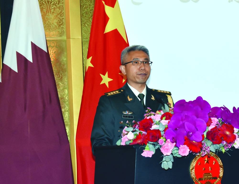 
Chinese defence attaché Senior Colonel Yang Yongzhi addressing the gathering. 
