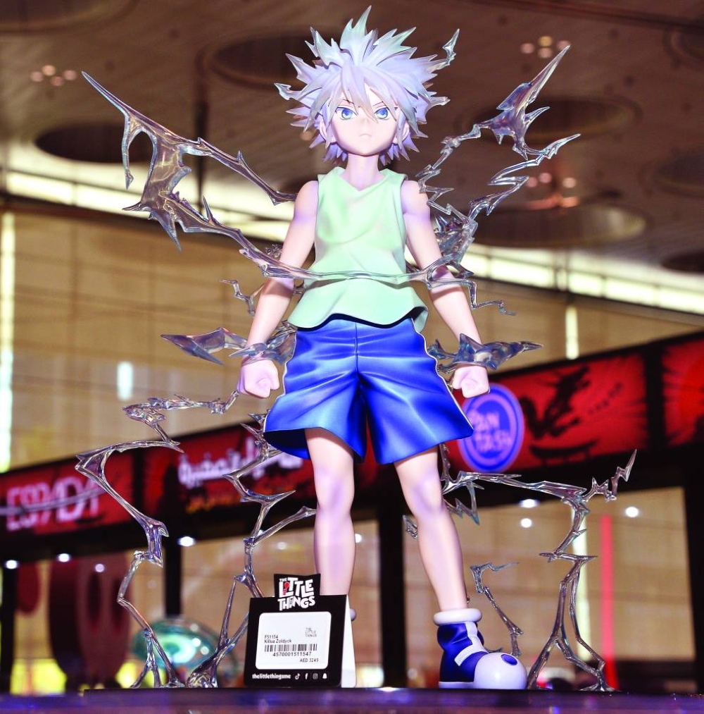 
A figure of Killua from the manga and anime series Hunter x Hunter. 