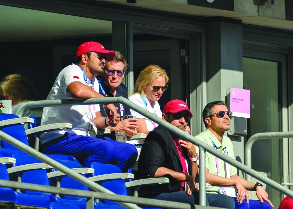 Qatar Olympic Committee (QOC) President HE Sheikh Joaan bin Hamad al-Thani attended the athletics competitions at the Paris Olympic Games on Monday. 