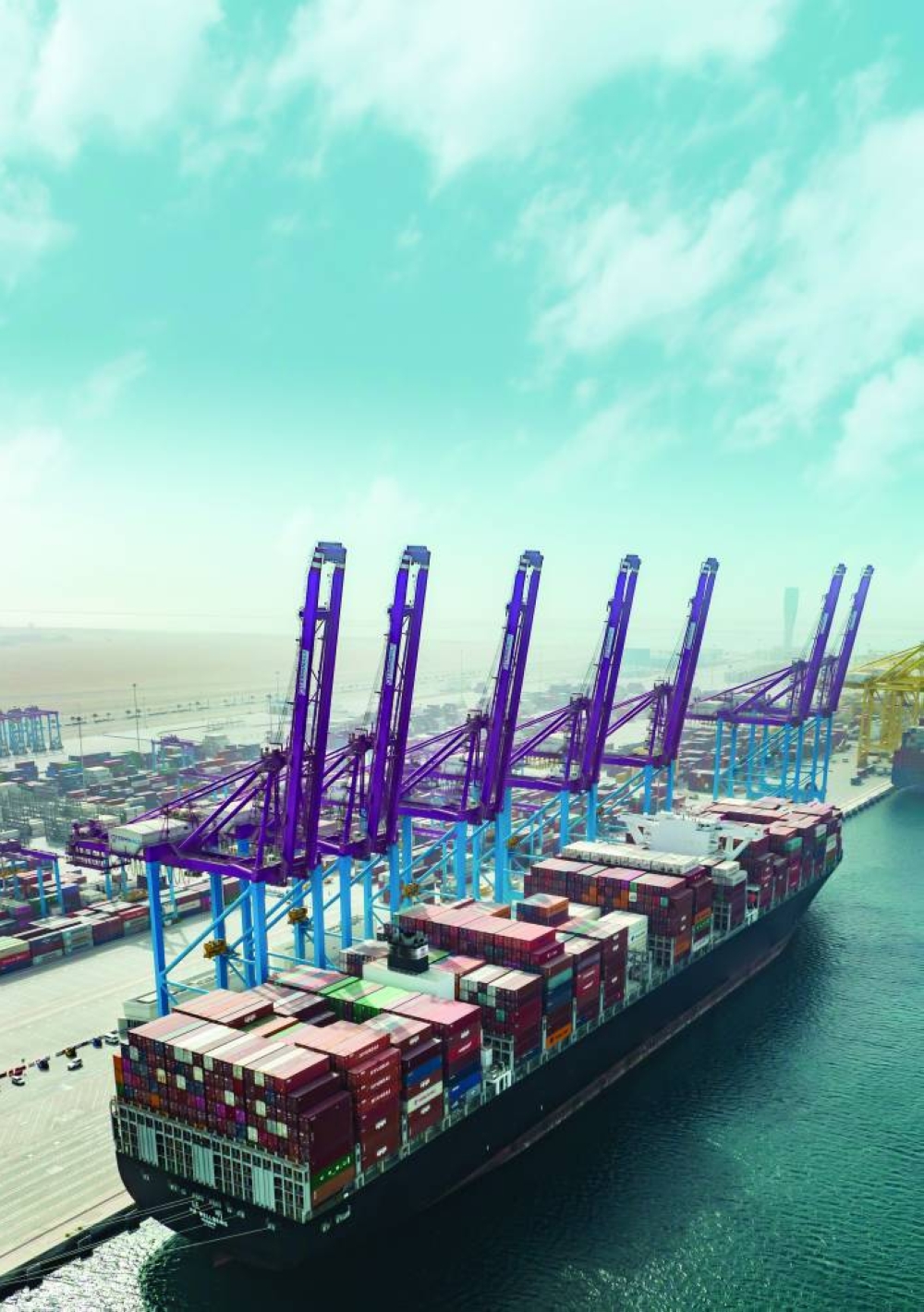 A view of Hamad Port in Qatar.