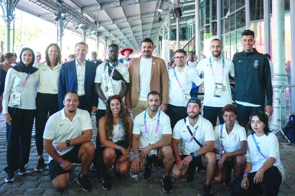 Sheikh Joaan meets Olympic Refugee Team at Paris Olympics