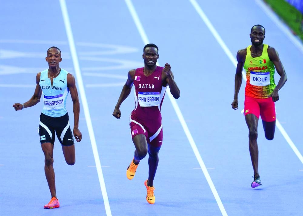 Qatar’s Ammar Ismail (centre) finished fifth in the 400m semi-final on Tuesday. 
