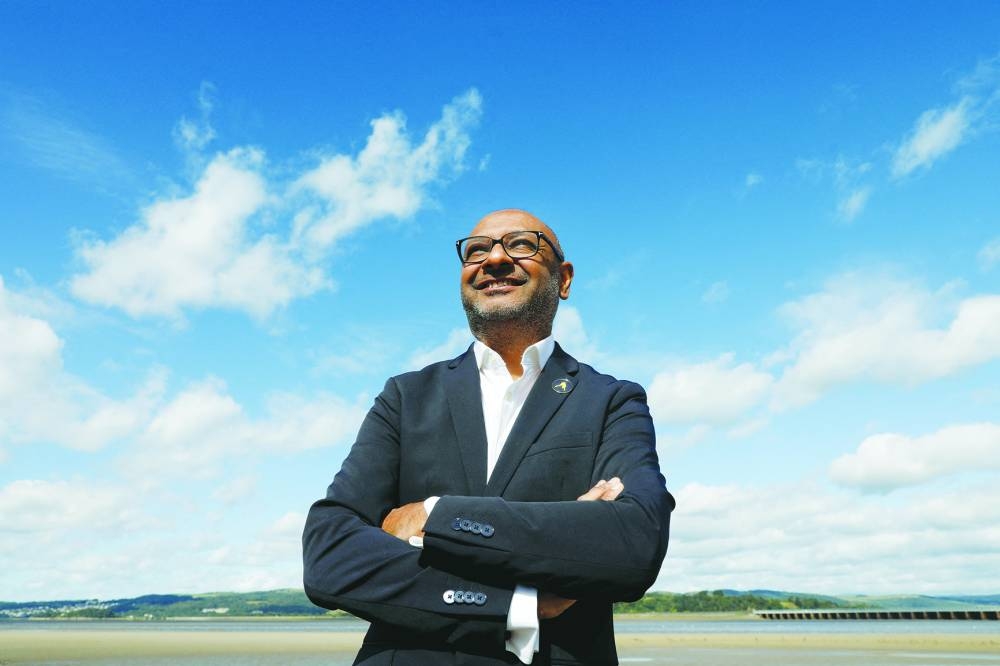 Kaushik Mistry, Chief Executive Officer of the Anthony Walker Foundation, poses for a portrait in Arnside, Britain. 