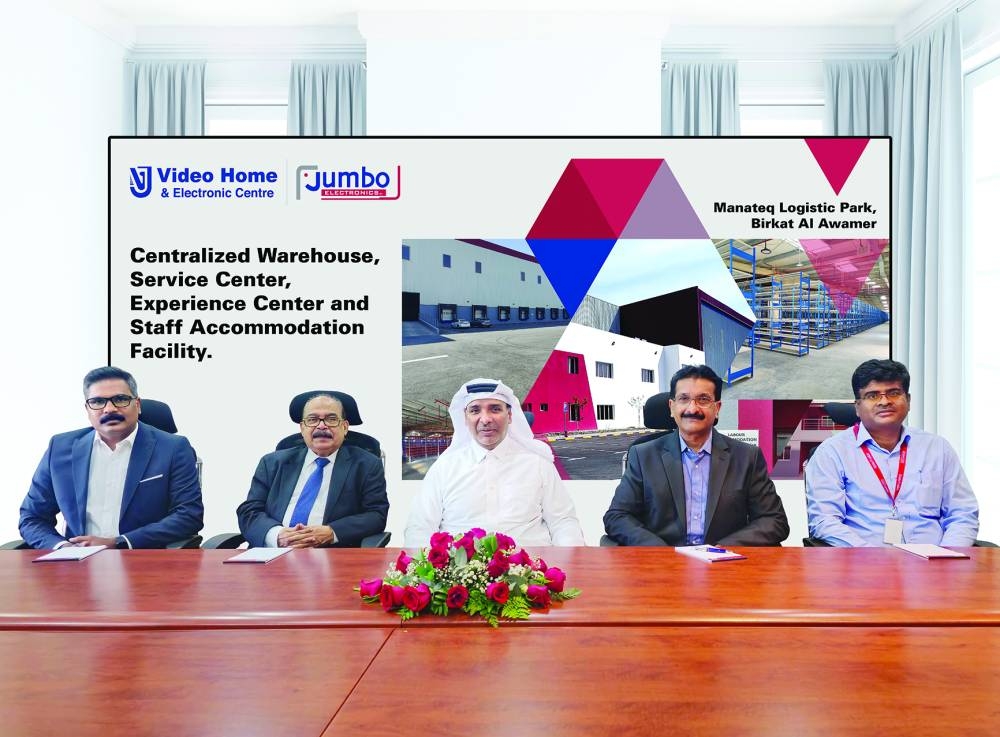 Sajed Suliman and C V Rappai along with other officials at the opening of Manateq base