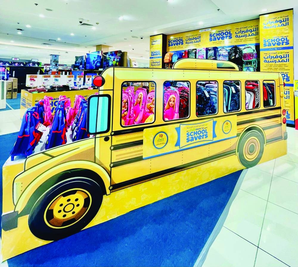 A selection of school bags on display (supplied picture).