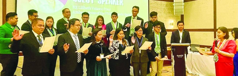 
Ambassador Pono inducts the board of directors of the Filipino Planning Engineers Association. 