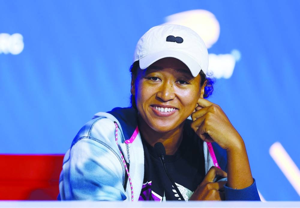 Naomi Osaka of Japan speaks to the media ahead of the US Open at USTA Billie Jean King National Tennis Center in New York. (AFP) 