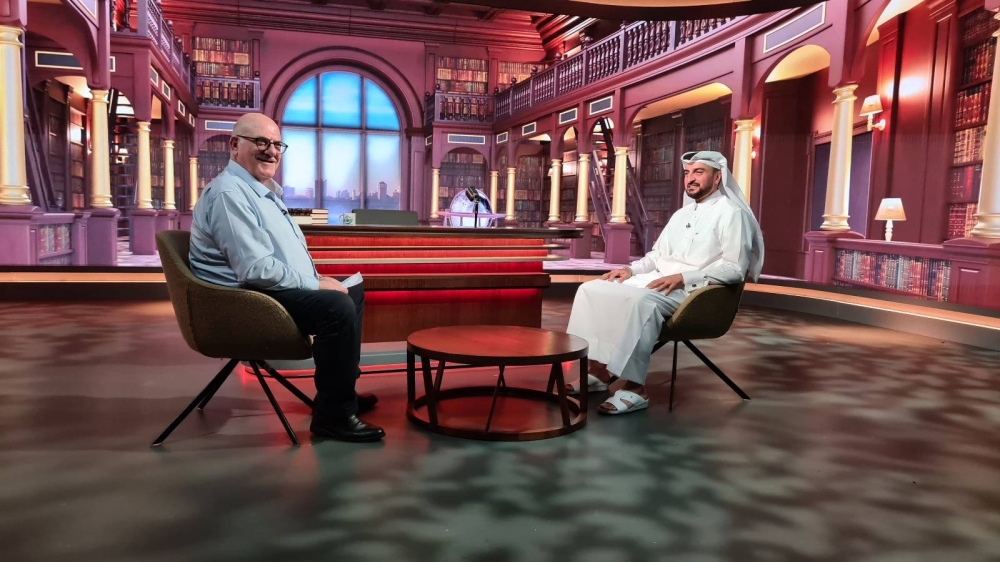 From left Aref Hajawi, Media City Qatar CEO Eng. Jassim al Khori