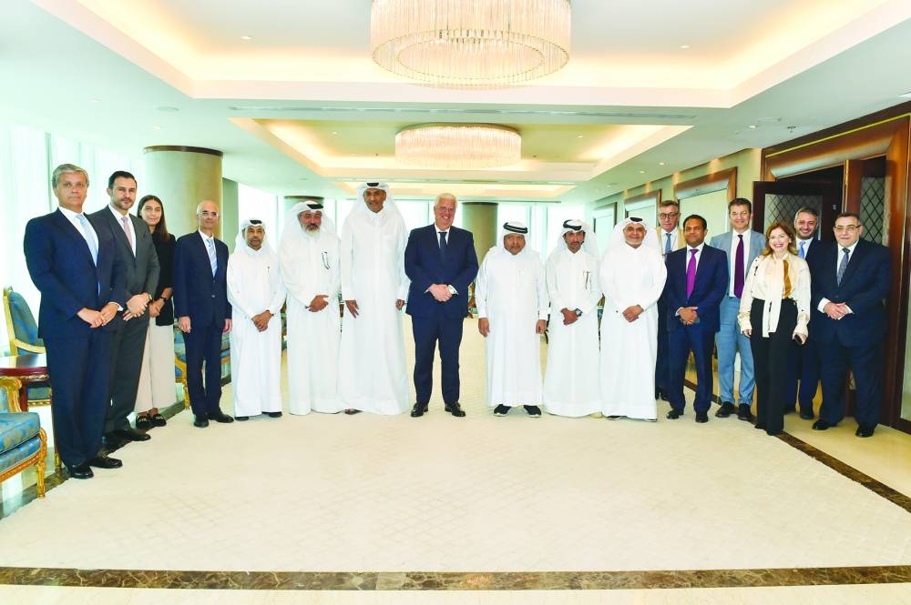 HE Sheikh Faisal and Pedro Reis with QBA and Portuguese officials Wedneday.