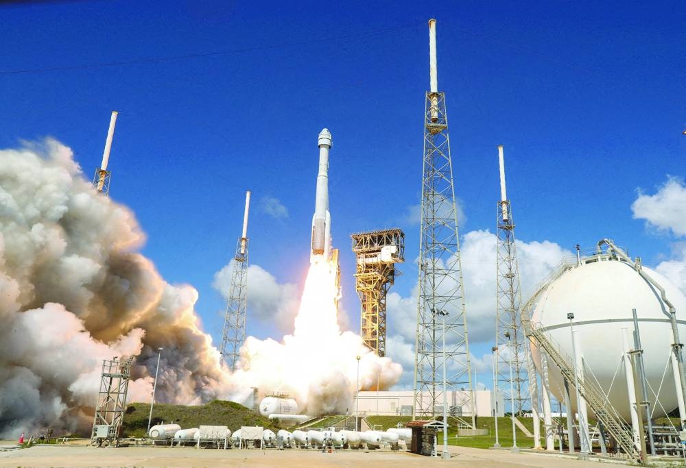 A United Launch Alliance Atlas V rocket carrying two astronauts aboard Boeing’s Starliner-1 Crew Flight Test (CFT), is launched on a mission to the International Space Station, in Cape Canaveral, Florida, US on June 5, 2024. (Reuters)