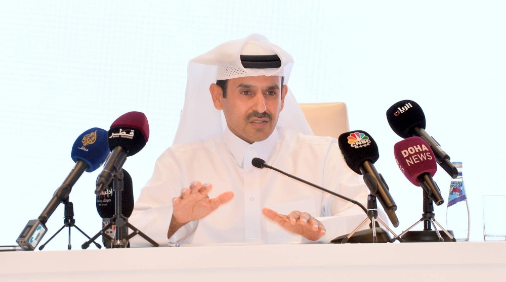 HE the Minister of State for Energy Affairs, Saad Sherida al-Kaabi announcing Qatar's new world-scale urea fertiliser complex at Mesaieed Industrial City. Picture: Shaji Kayamkulam