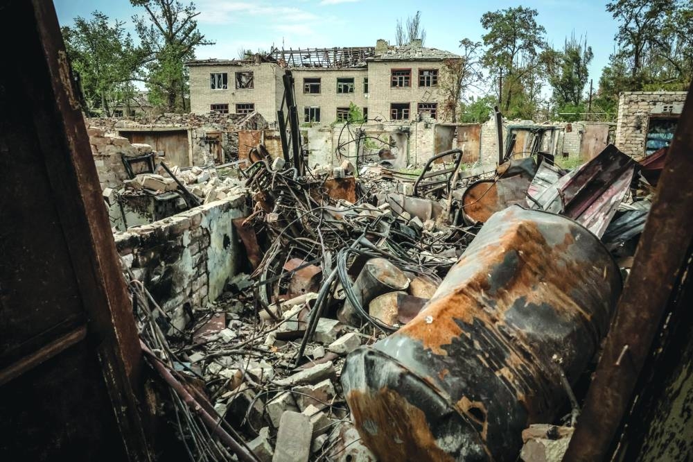 
A view shows residential buildings heavily damaged during a Russian military attack in the frontline town of Chasiv Yar, in Donetsk region, Ukraine. (Reuters) 