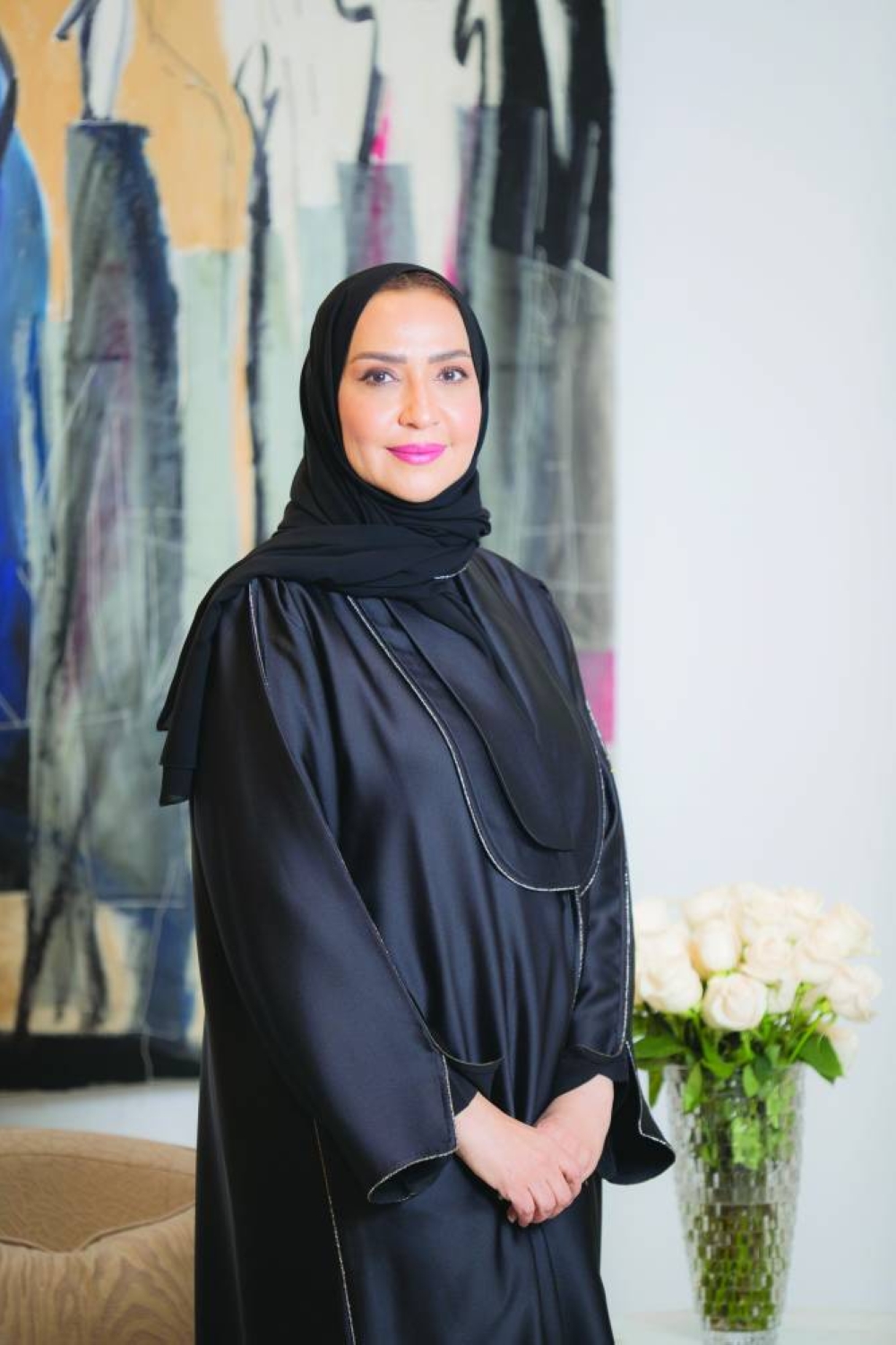 Renowned Qatari artist and QBWA board member Amal al-Athem.