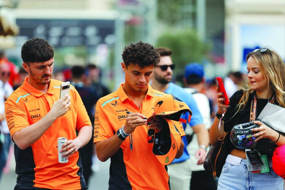 McLaren's Lando Norris before practice. (Reuters)